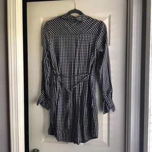 Merona Dresses - Black and White Check Button Down Dress Merona Dresses - Black and White Check Button Down Dress